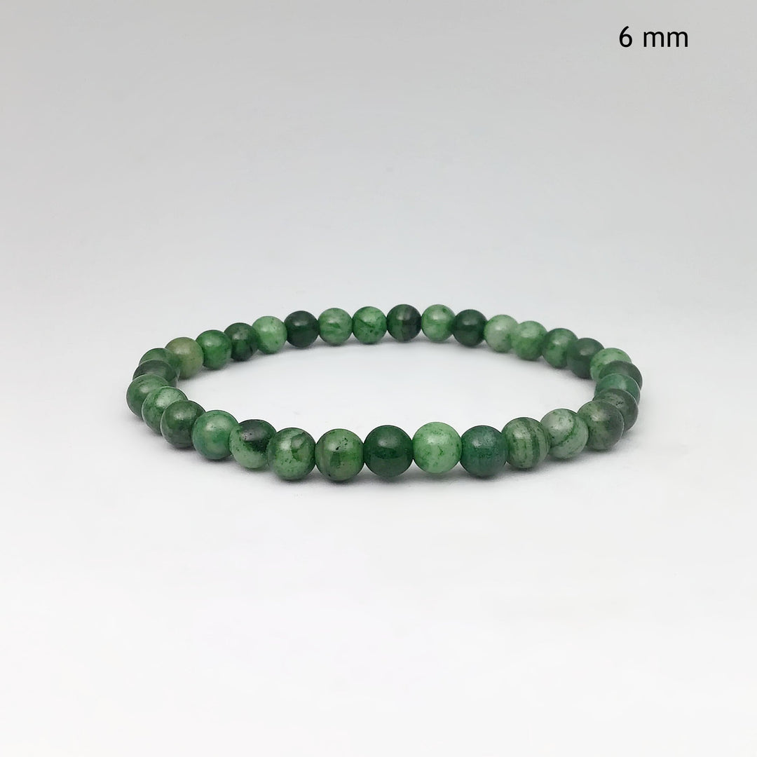 Green Crazy Lace Agate Beaded Bracelet - Rocks and Gems Canada
