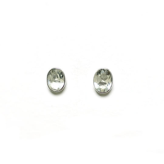 Green Amethyst Stud Earrings - Rocks and Gems Canada