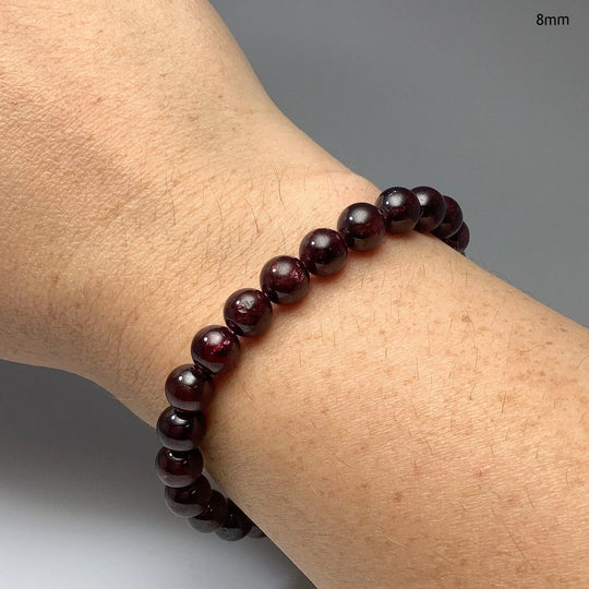 Garnet Beaded Bracelet - Rocks and Gems Canada