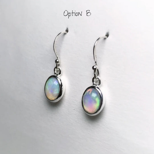 Ethiopian Fire Opal Dangle Earrings - Rocks and Gems Canada