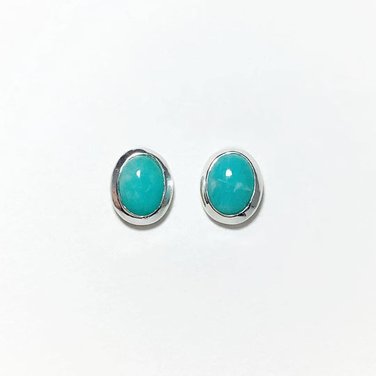 Amazonite Stud Earrings - Rocks and Gems Canada