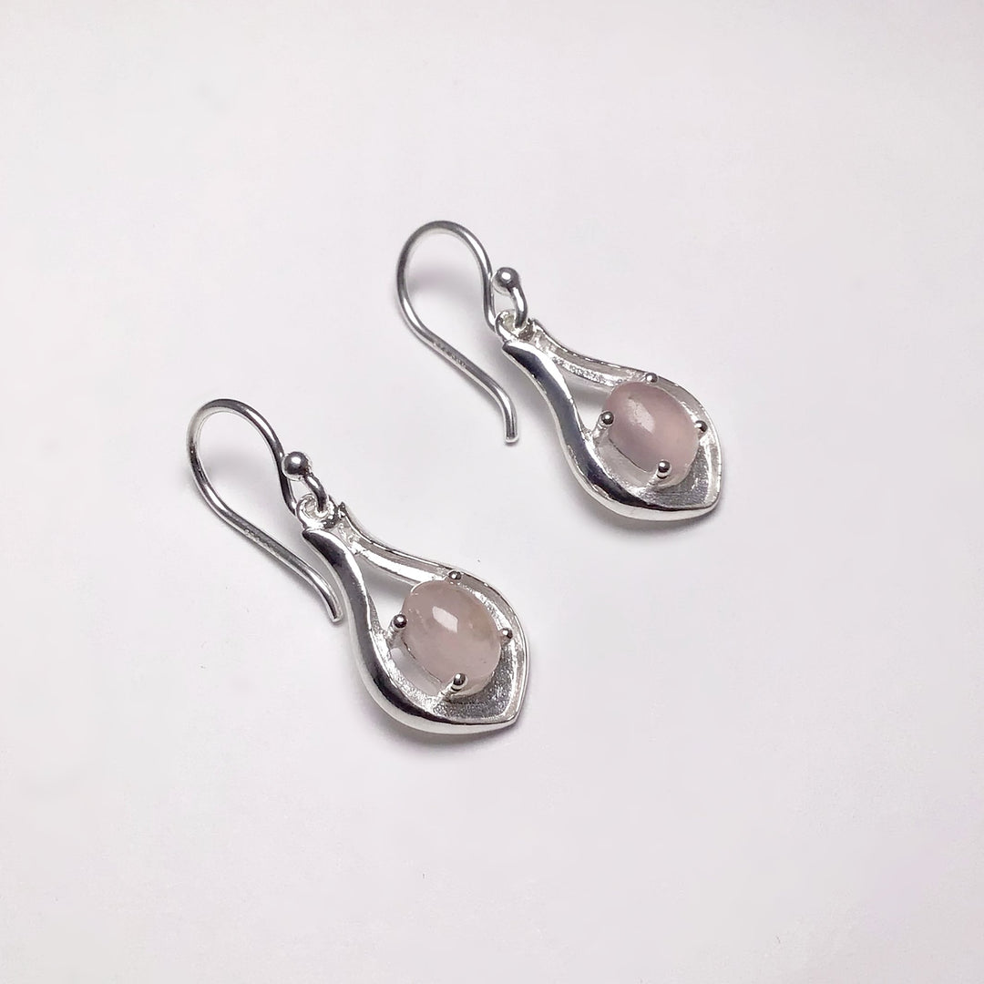 Rose Quartz Dangle Earrings - Rocks and Gems Canada