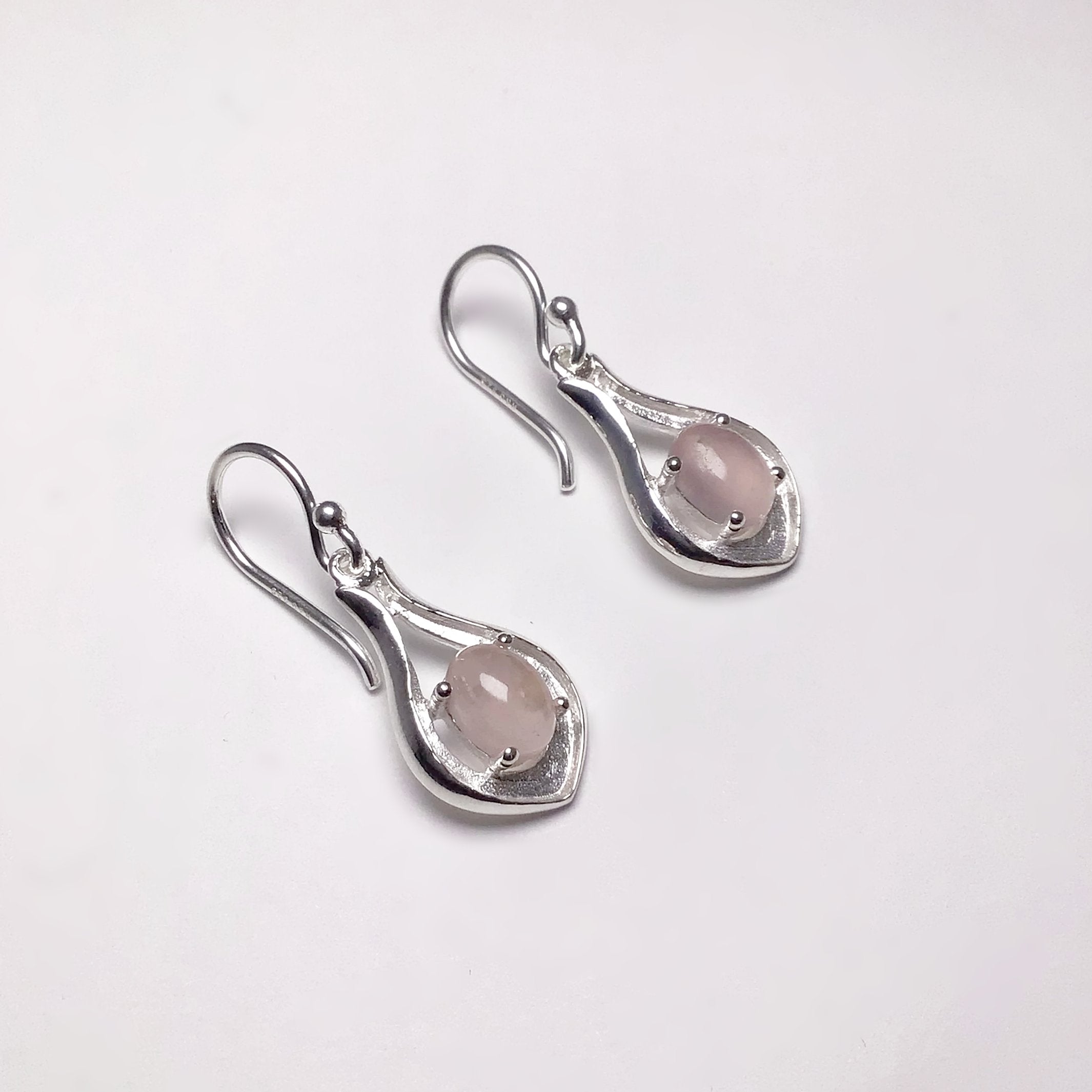Rose Quartz Dangle Earrings - Rocks and Gems Canada