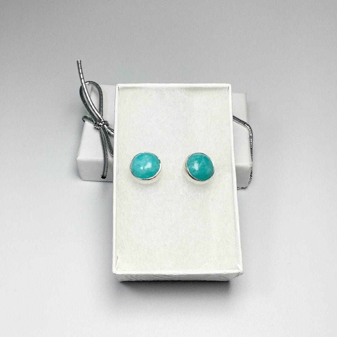 Amazonite Stud Earrings - Rocks and Gems Canada