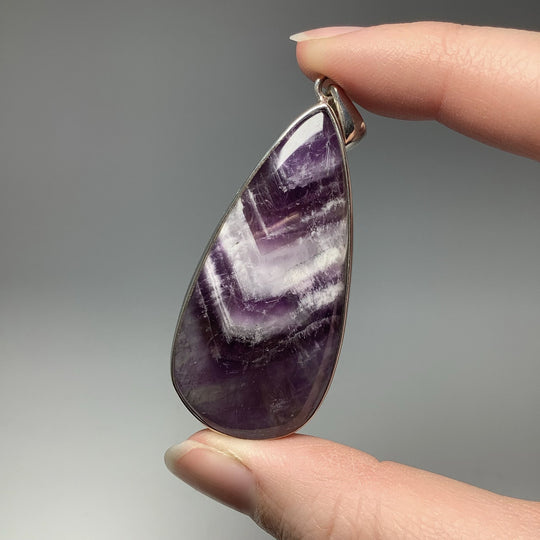 Chevron Amethyst Pendant - Rocks and Gems Canada