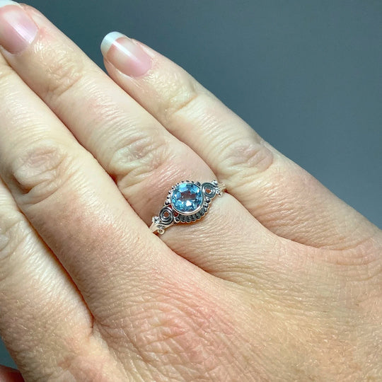 Blue Topaz Ring - Rocks and Gems Canada