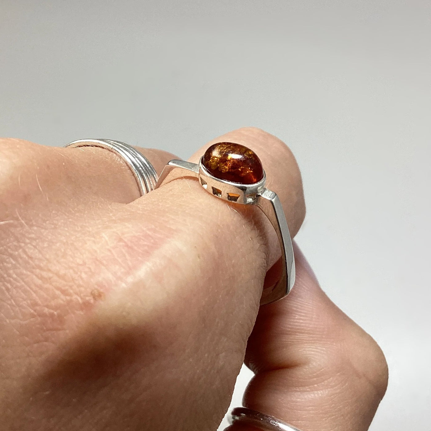 Cognac Amber Ring