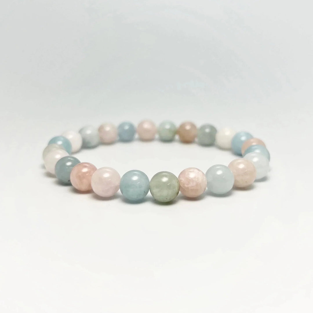 Morganite Beaded Bracelet - Rocks and Gems Canada
