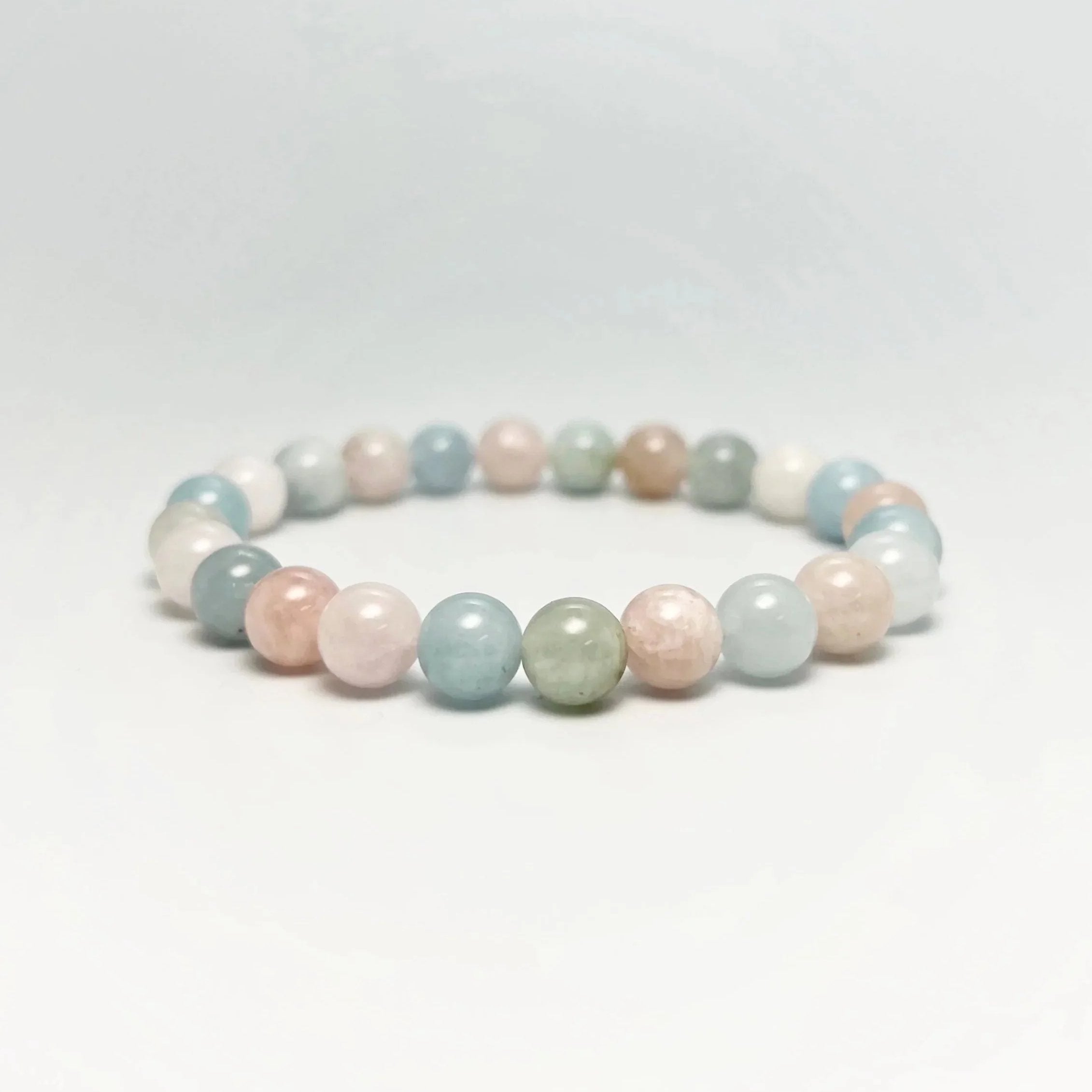 Morganite Beaded Bracelet - Rocks and Gems Canada
