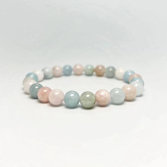 Morganite Beaded Bracelet - Rocks and Gems Canada