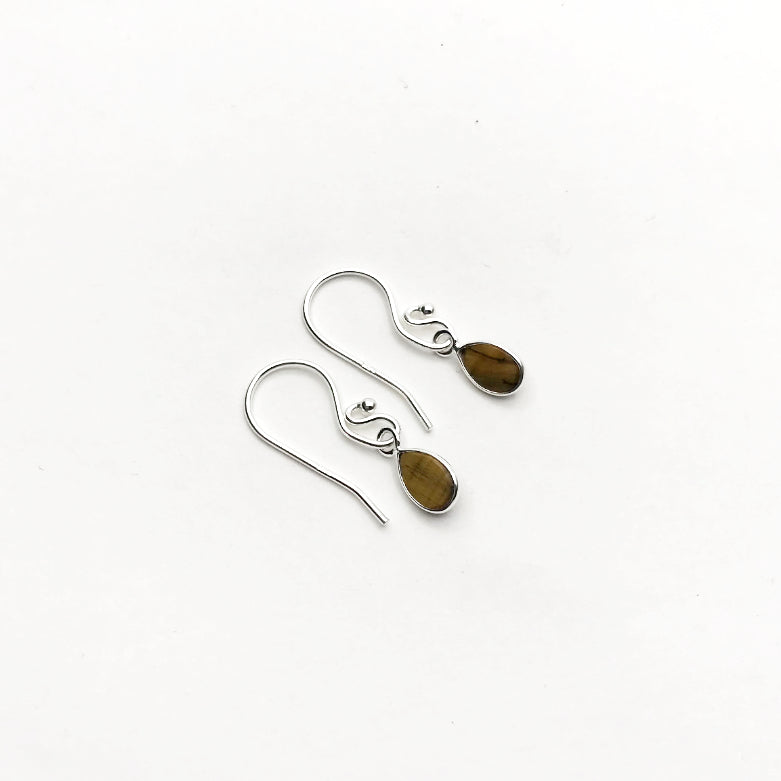 Tiger Eye Dangle Earrings - Rocks and Gems Canada