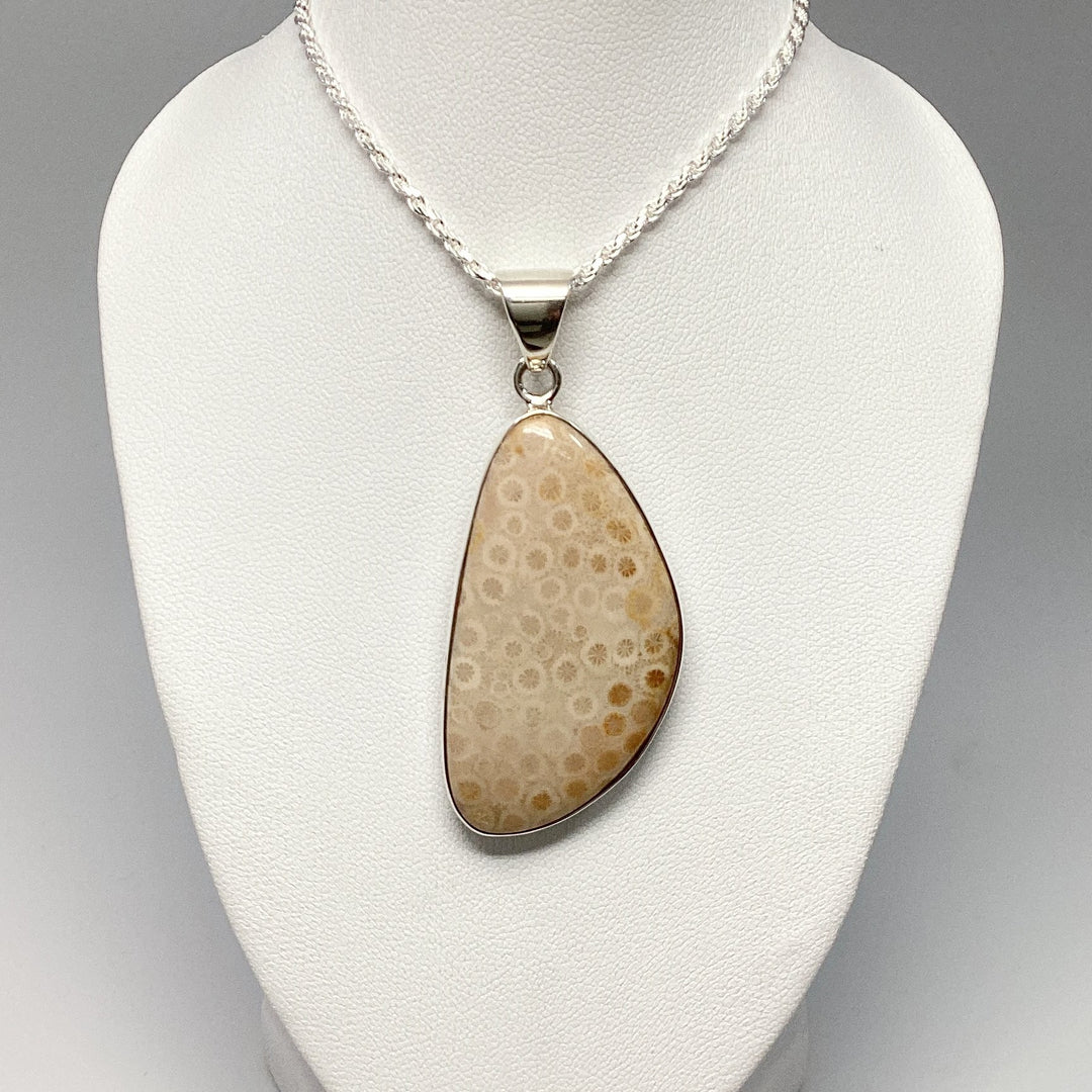 Fossilized Coral Pendant - Rocks and Gems Canada