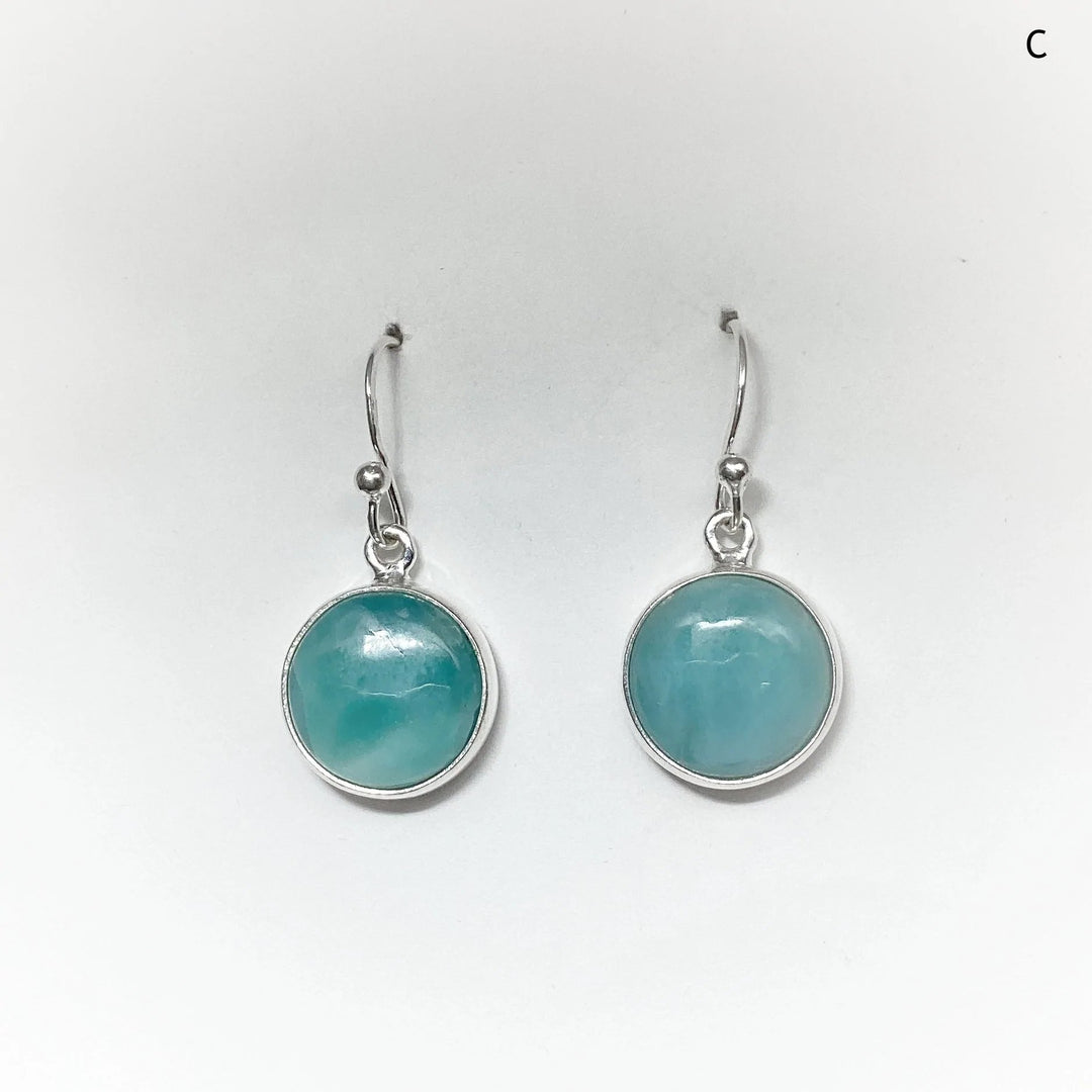 Larimar Dangle Earrings - Rocks and Gems Canada