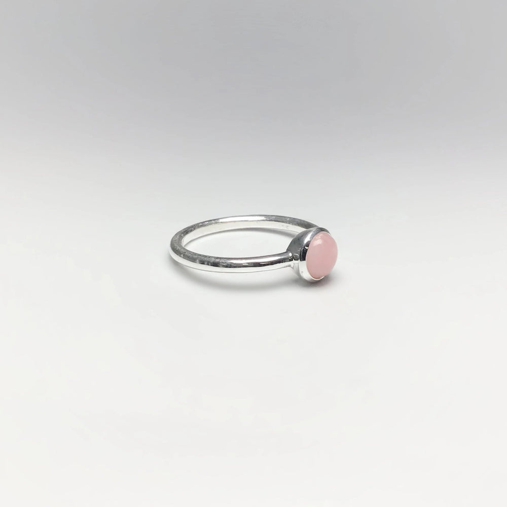 Pink Peruvian Opal Ring - Rocks and Gems Canada
