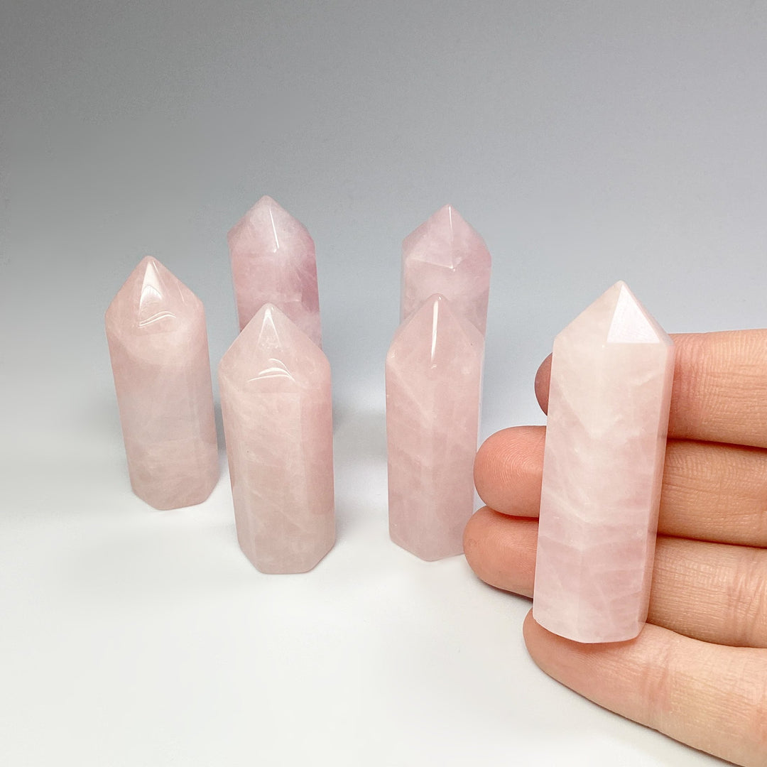 Polished Rose Quartz Point - Rocks and Gems Canada