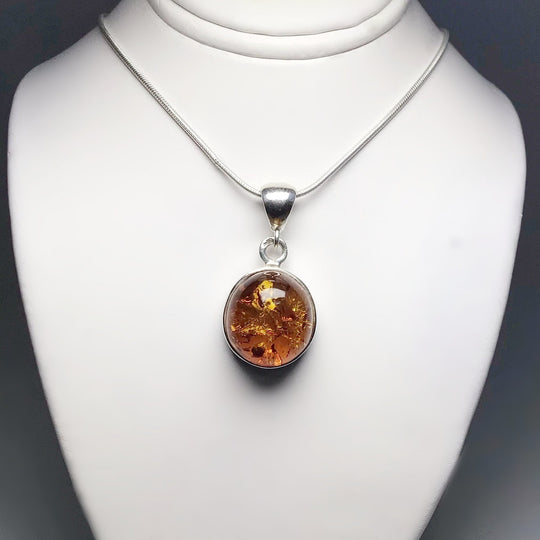 Cognac Amber Pendant - Rocks and Gems Canada