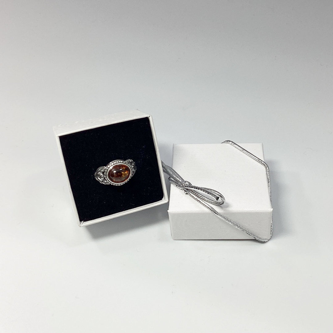 Cognac Amber Ring - Rocks and Gems Canada