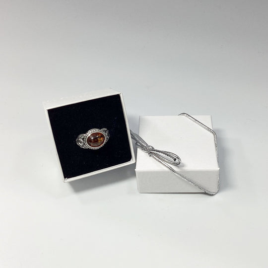 Cognac Amber Ring - Rocks and Gems Canada