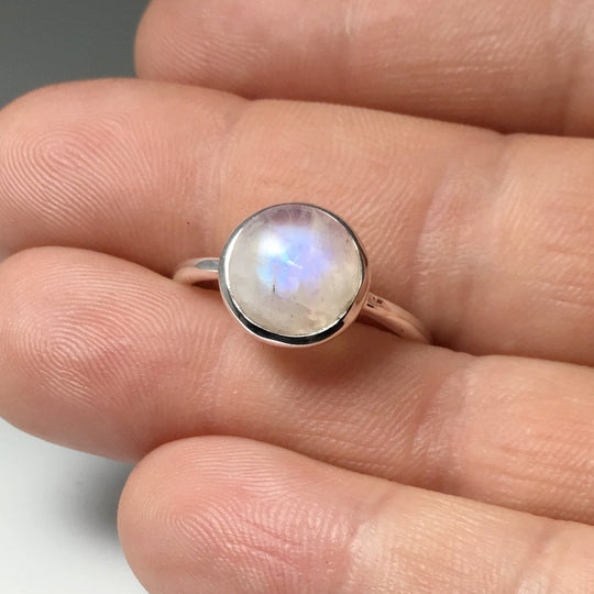 Rainbow Moonstone Ring - Rocks and Gems Canada