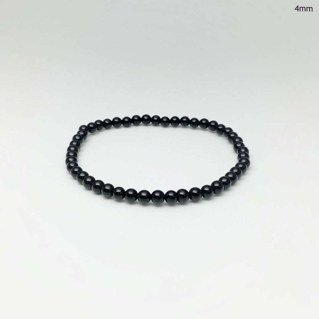 Black Obsidian Beaded Bracelet - Rocks and Gems Canada