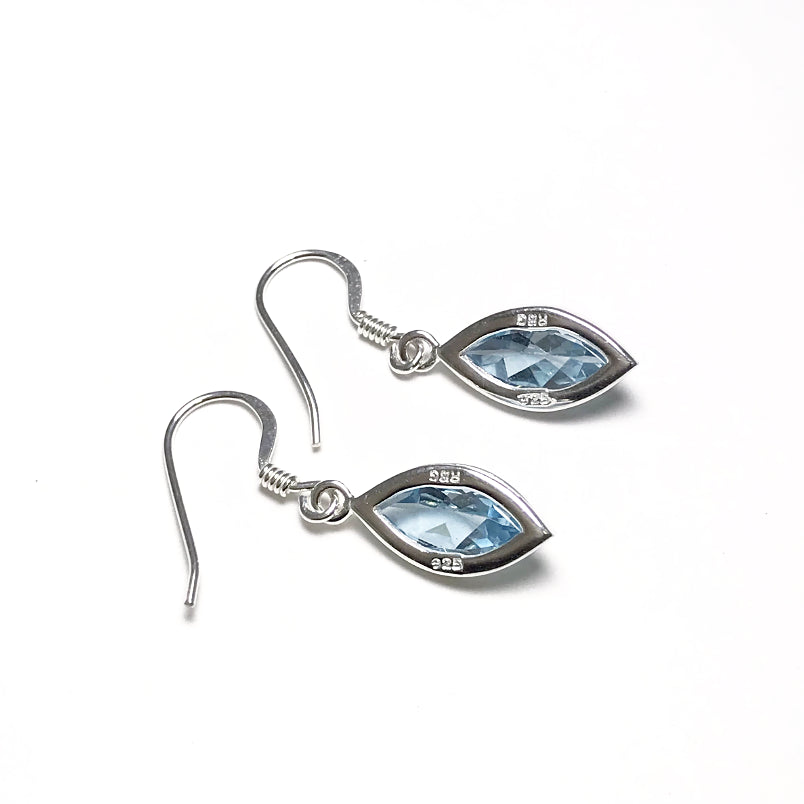 Blue Topaz Dangle Earrings