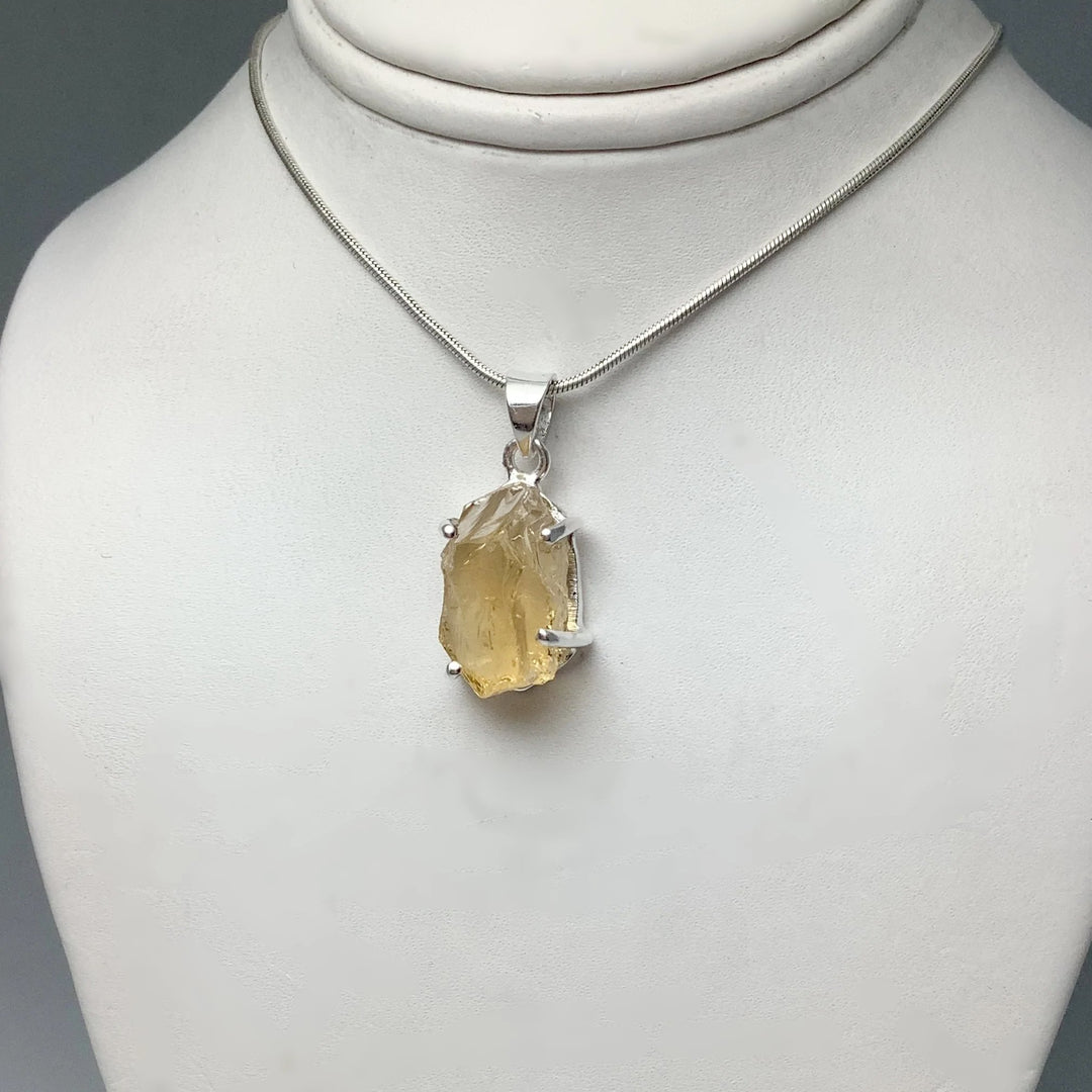Raw Citrine Pendant - Rocks and Gems Canada
