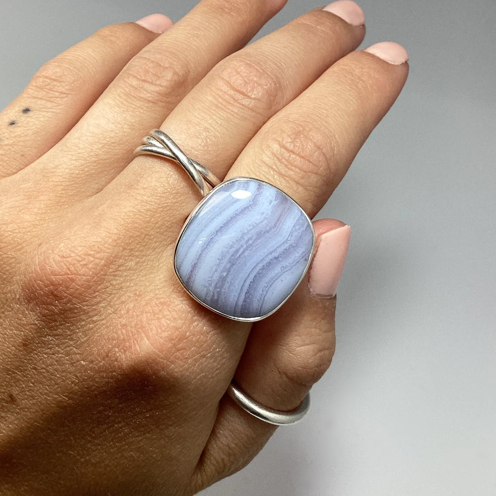 Blue Lace Agate Ring - Rocks and Gems Canada