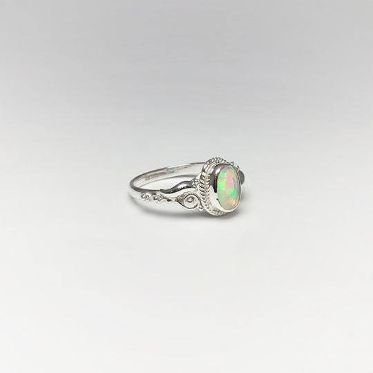 Faceted Ethiopian Fire Opal Ring - Rocks and Gems Canada