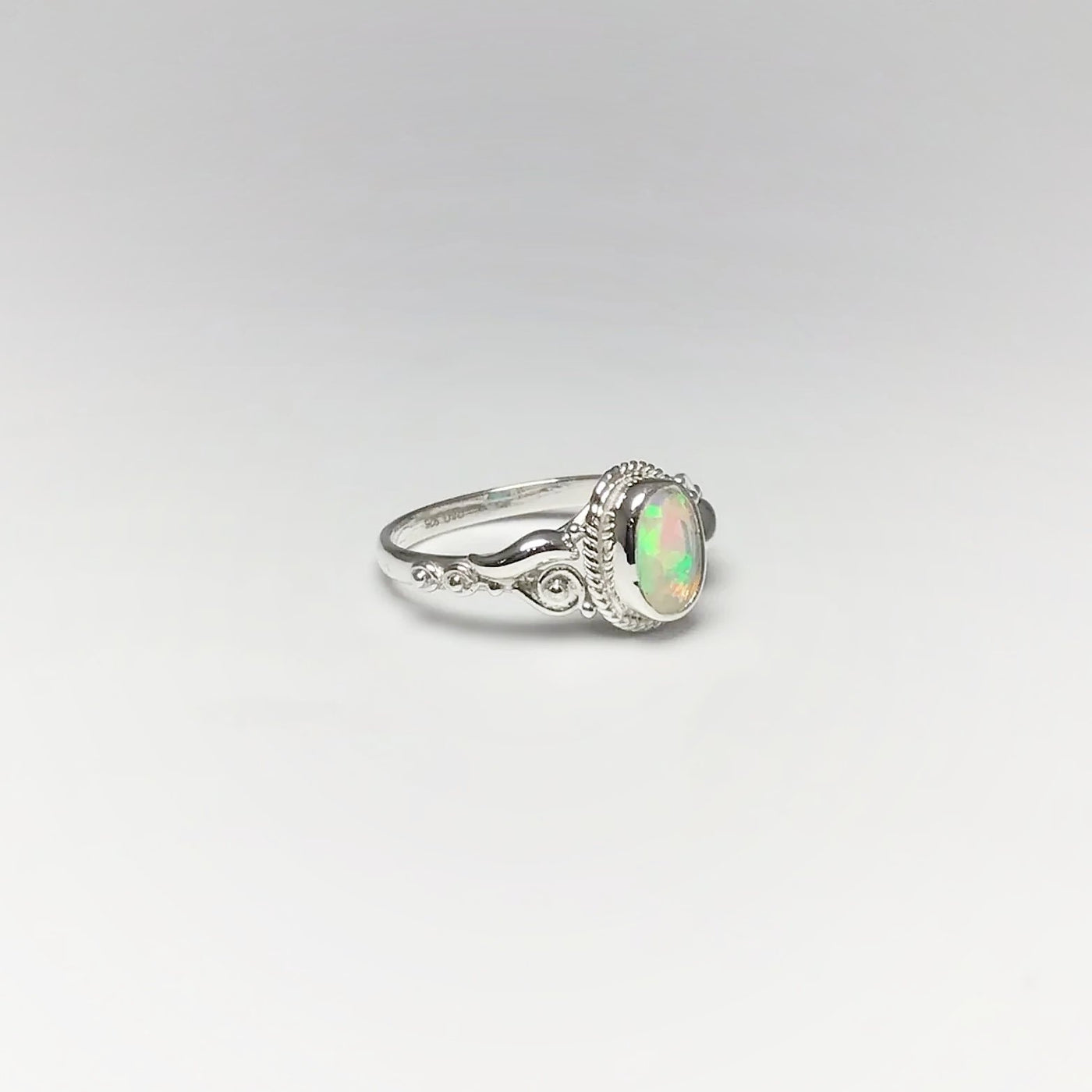 Ethiopian Fire Opal Ring