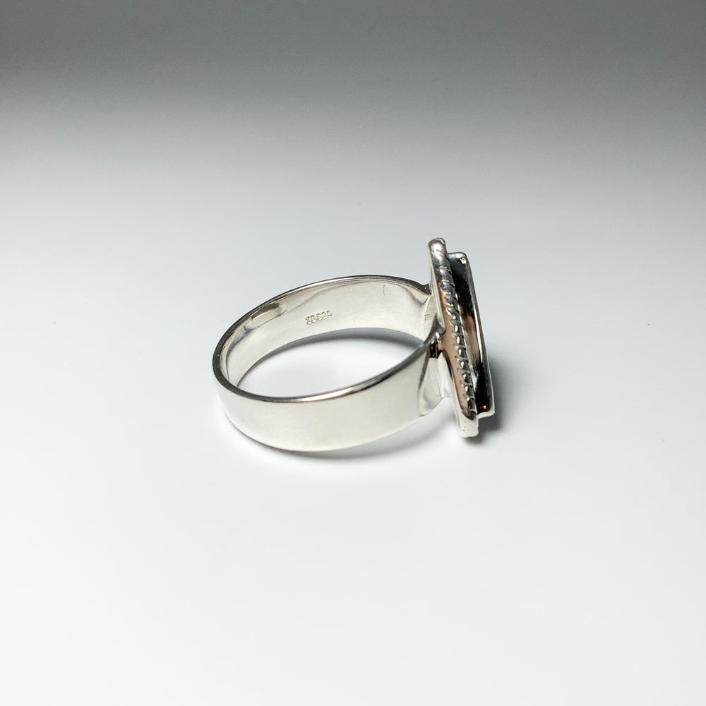 Muonionalusta Meteorite Triangle Setting Ring - Rocks and Gems Canada