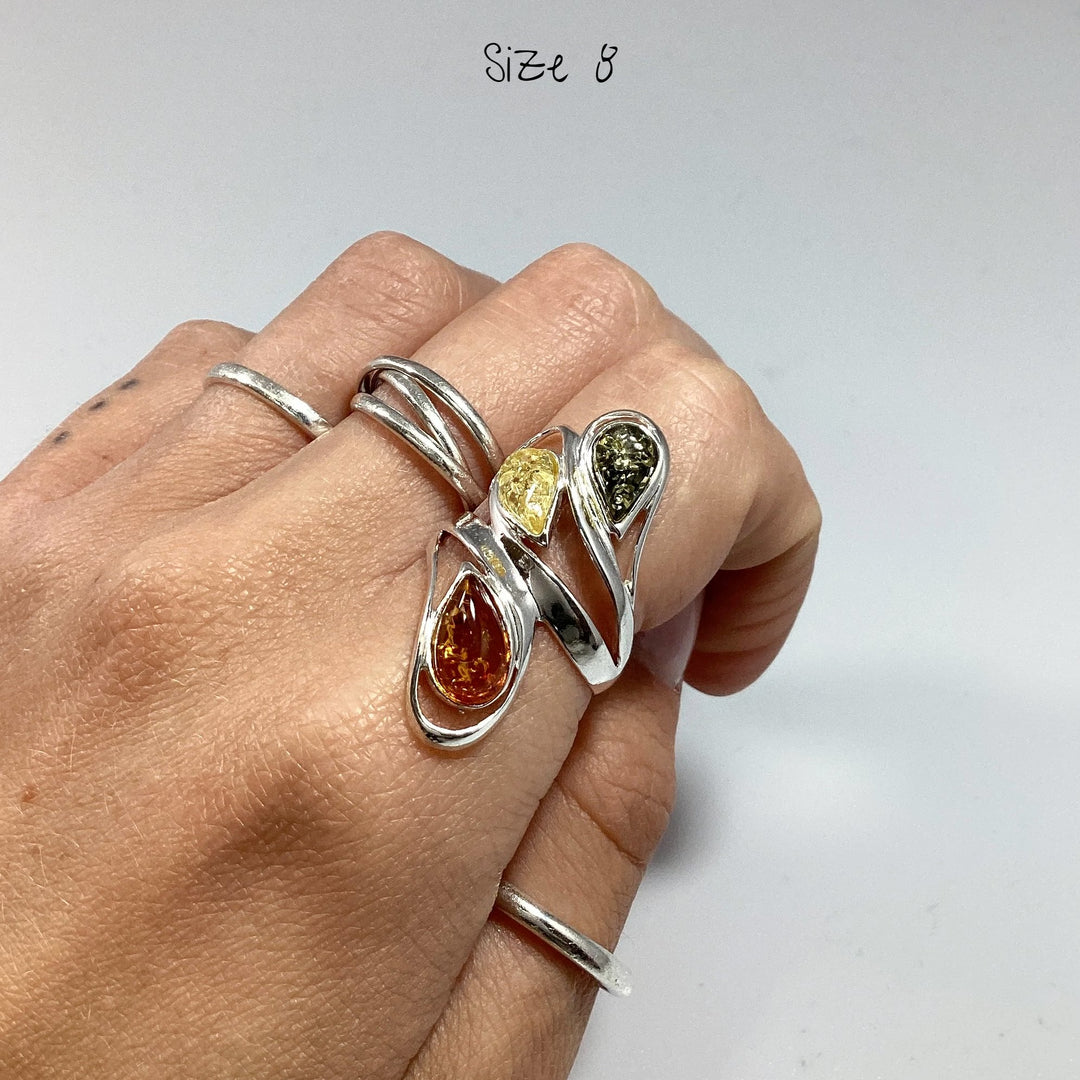 Mixed Amber Ring - Rocks and Gems Canada