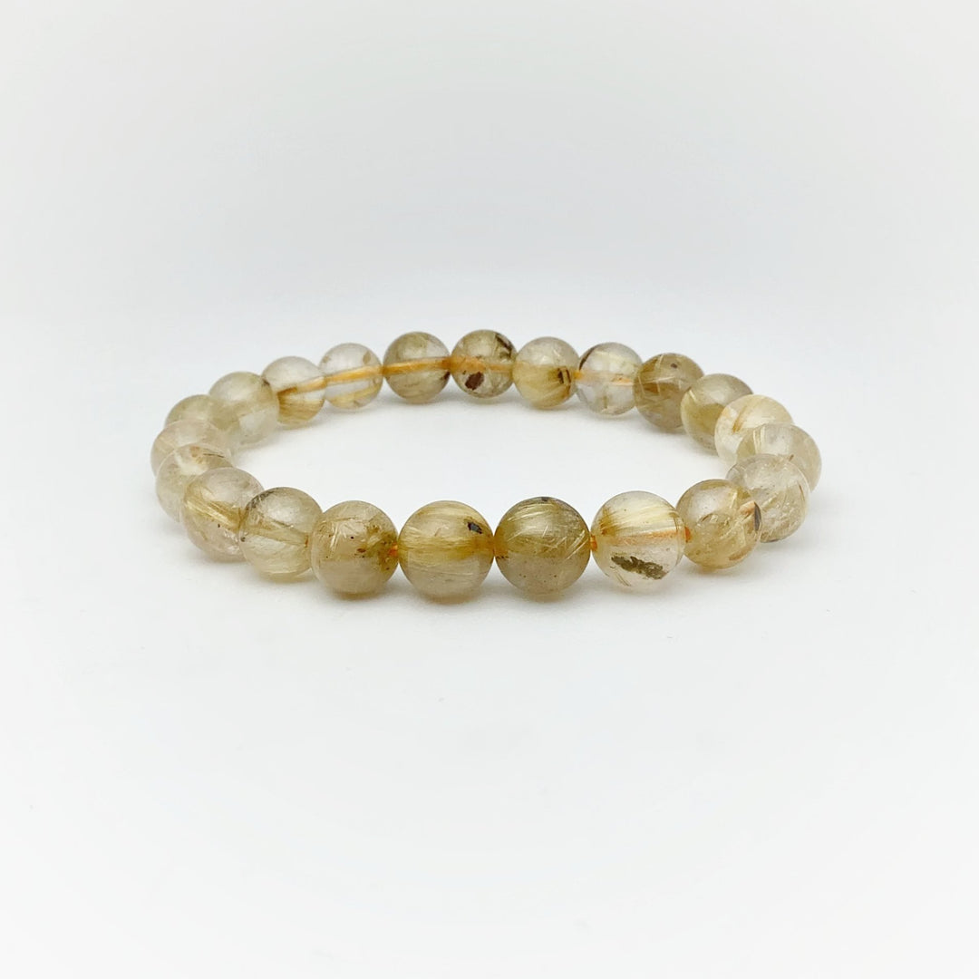 Rutilated Quartz Beaded Bracelet - Rocks and Gems Canada