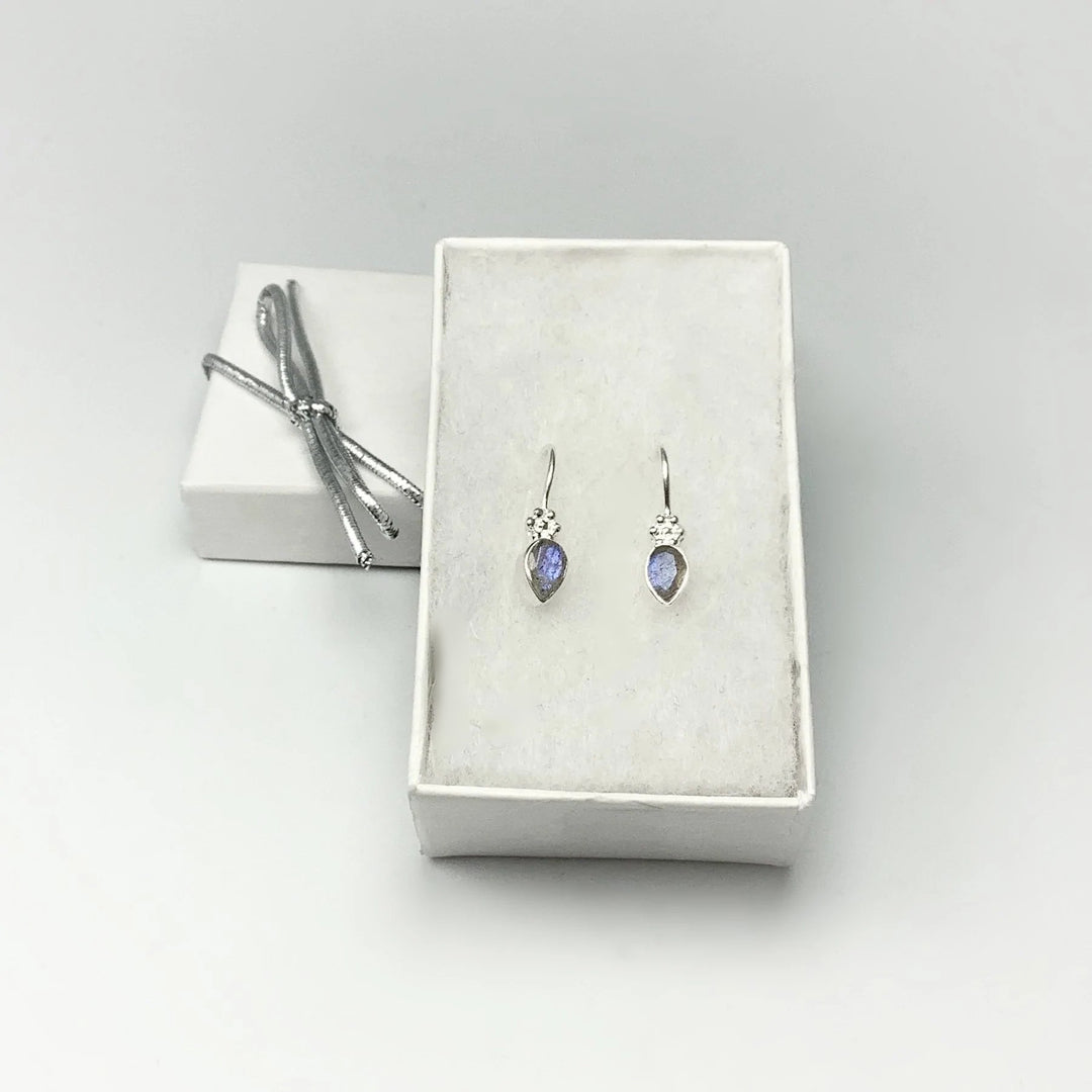 Labradorite Dangle Earrings - Rocks and Gems Canada