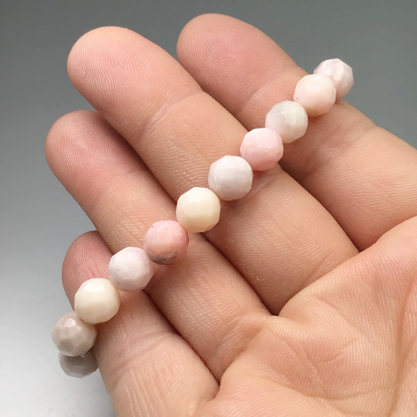Peruvian Pink Opal Faceted Beaded Bracelet