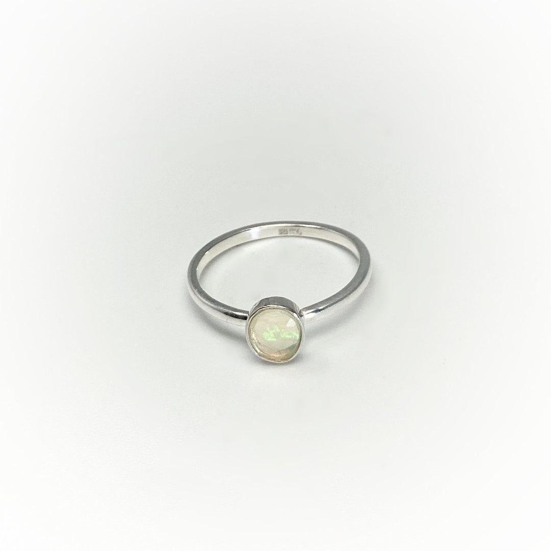 Faceted Ethiopian Fire Opal Ring - Rocks and Gems Canada