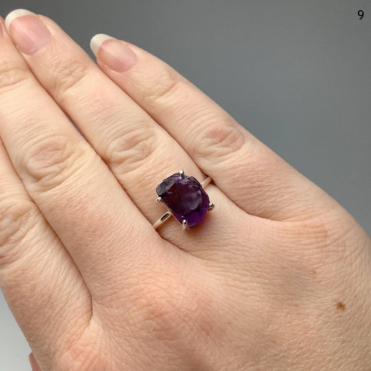 Raw Amethyst Ring - Rocks and Gems Canada
