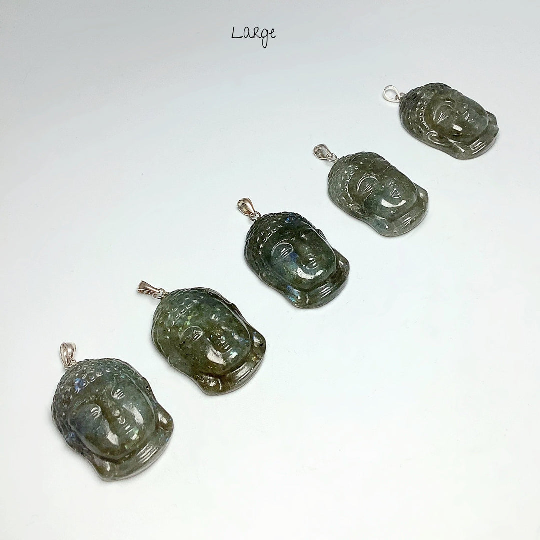 Labradorite Buddha Head Pendant - Rocks and Gems Canada
