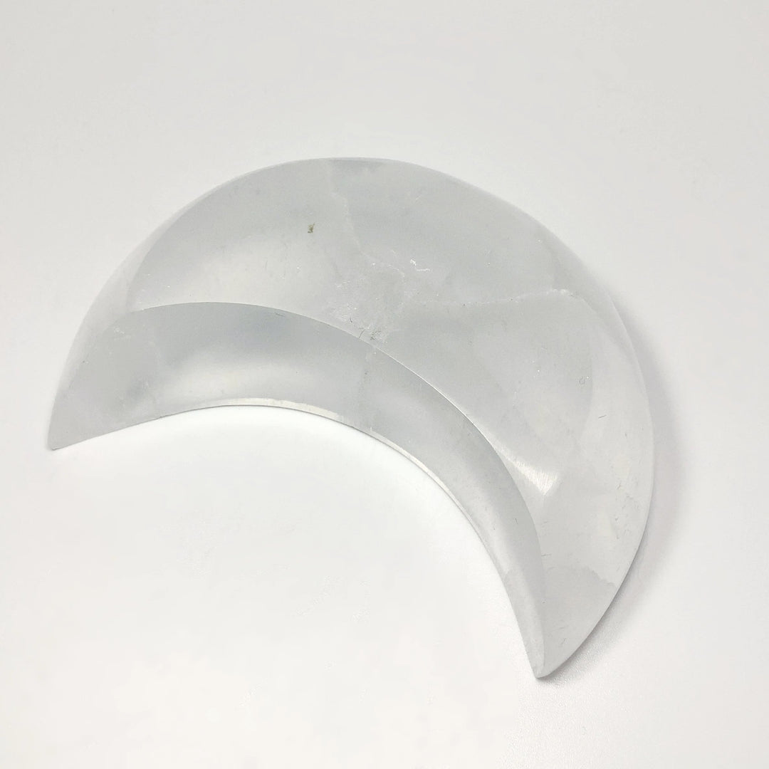 Selenite Half Moon Bowl - Rocks and Gems Canada