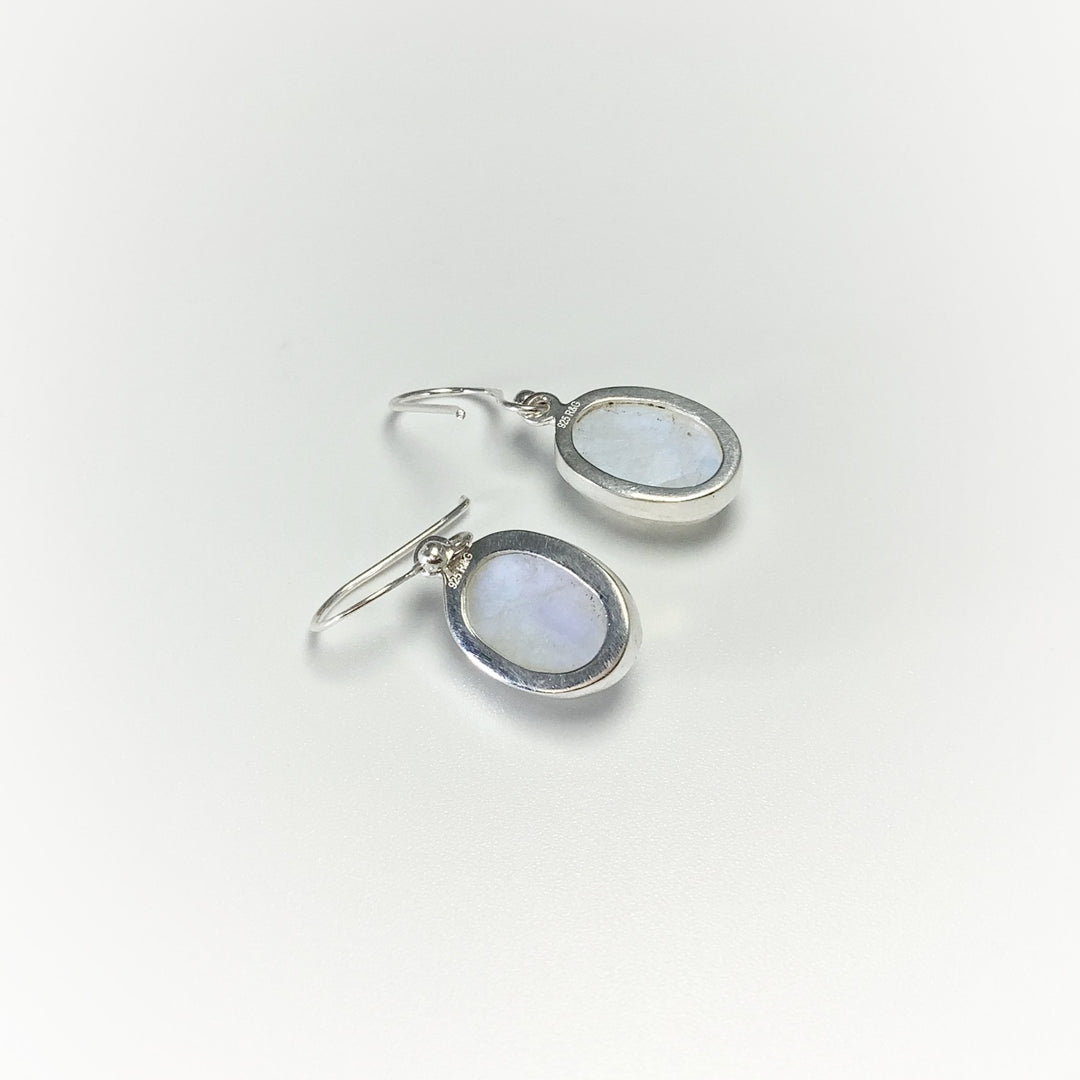 Rainbow Moonstone Dangle Earrings - Rocks and Gems Canada