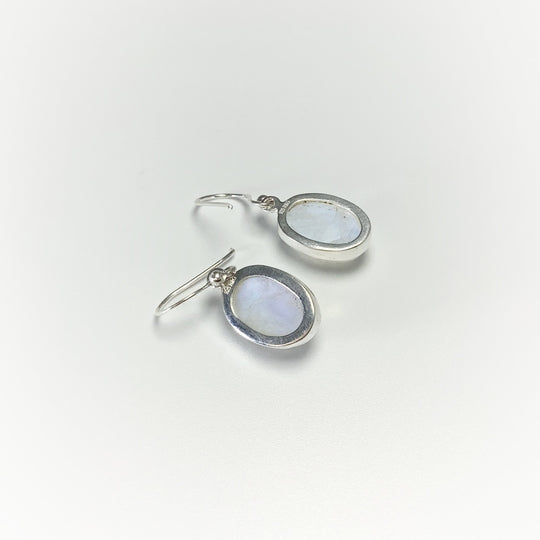 Rainbow Moonstone Dangle Earrings - Rocks and Gems Canada