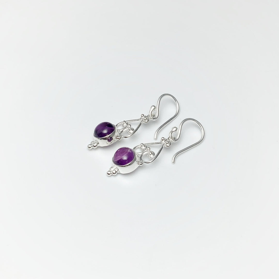 Amethyst Dangle Earrings - Rocks and Gems Canada