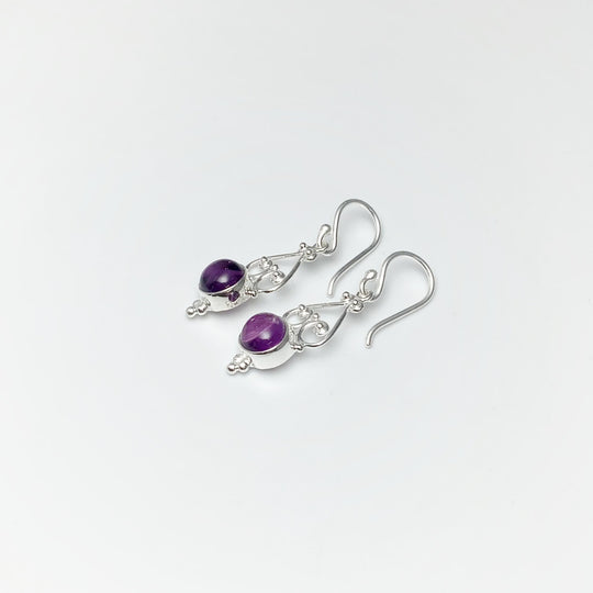 Amethyst Dangle Earrings - Rocks and Gems Canada
