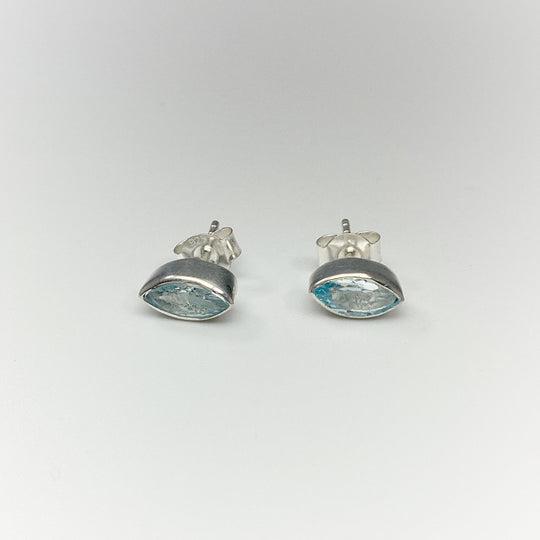 Blue Topaz Stud Earrings - Rocks and Gems Canada