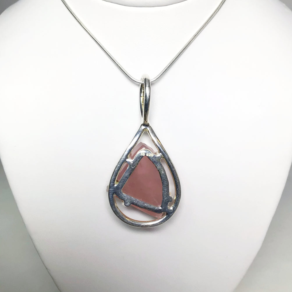 Raw Rose Quartz Pendant - Rocks and Gems Canada
