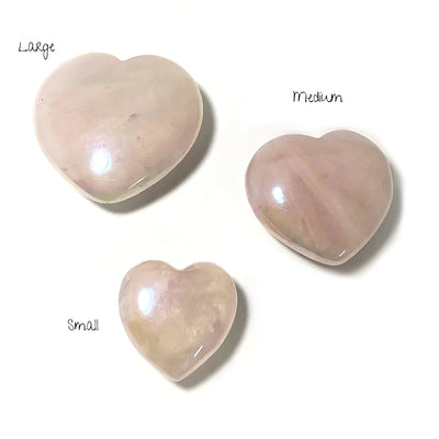 Opalescent Rose Quartz Heart