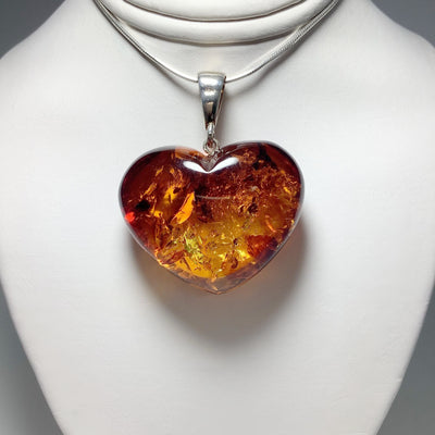 Ombre Heart Amber Pendant