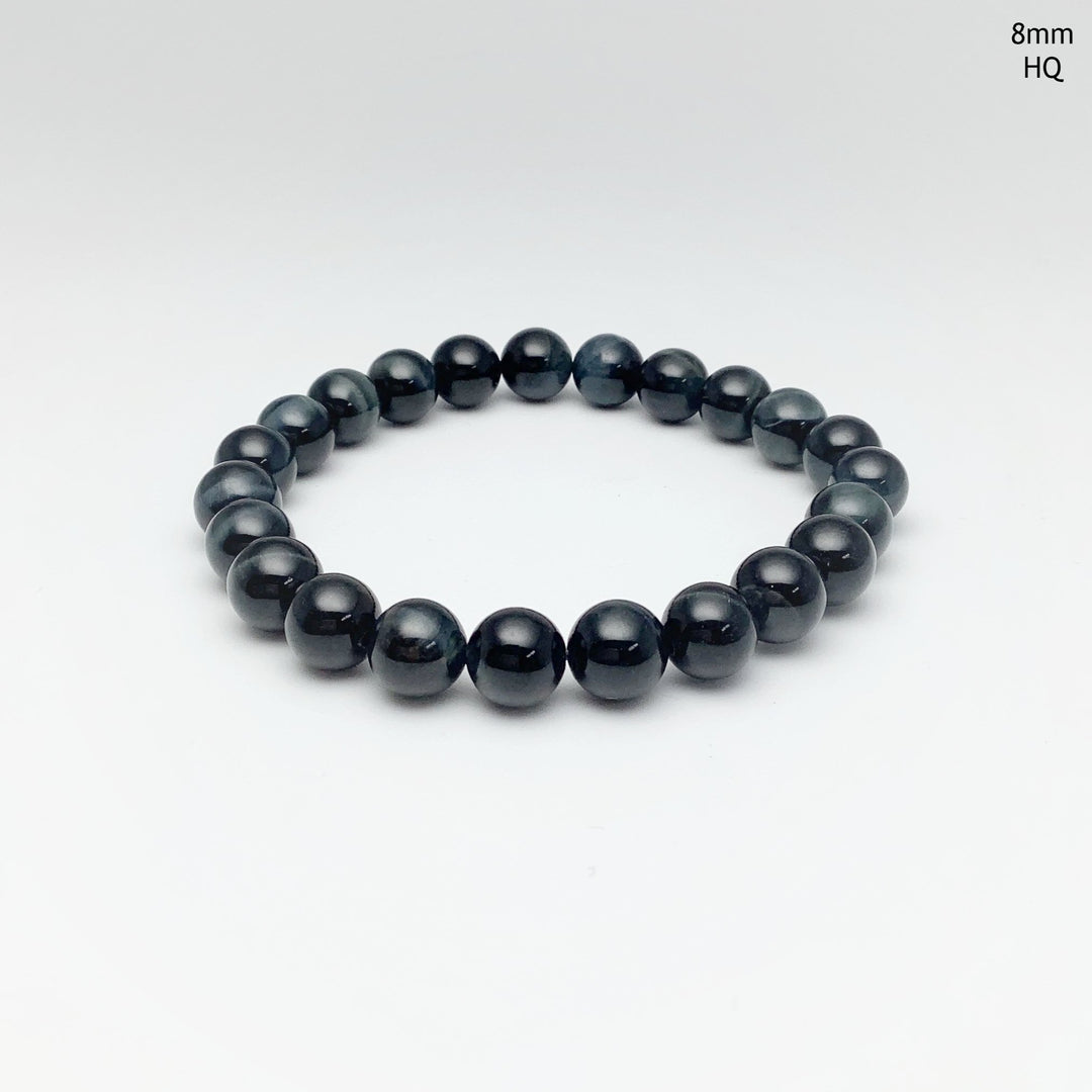 Blue Tiger Eye Beaded Bracelet - Rocks and Gems Canada
