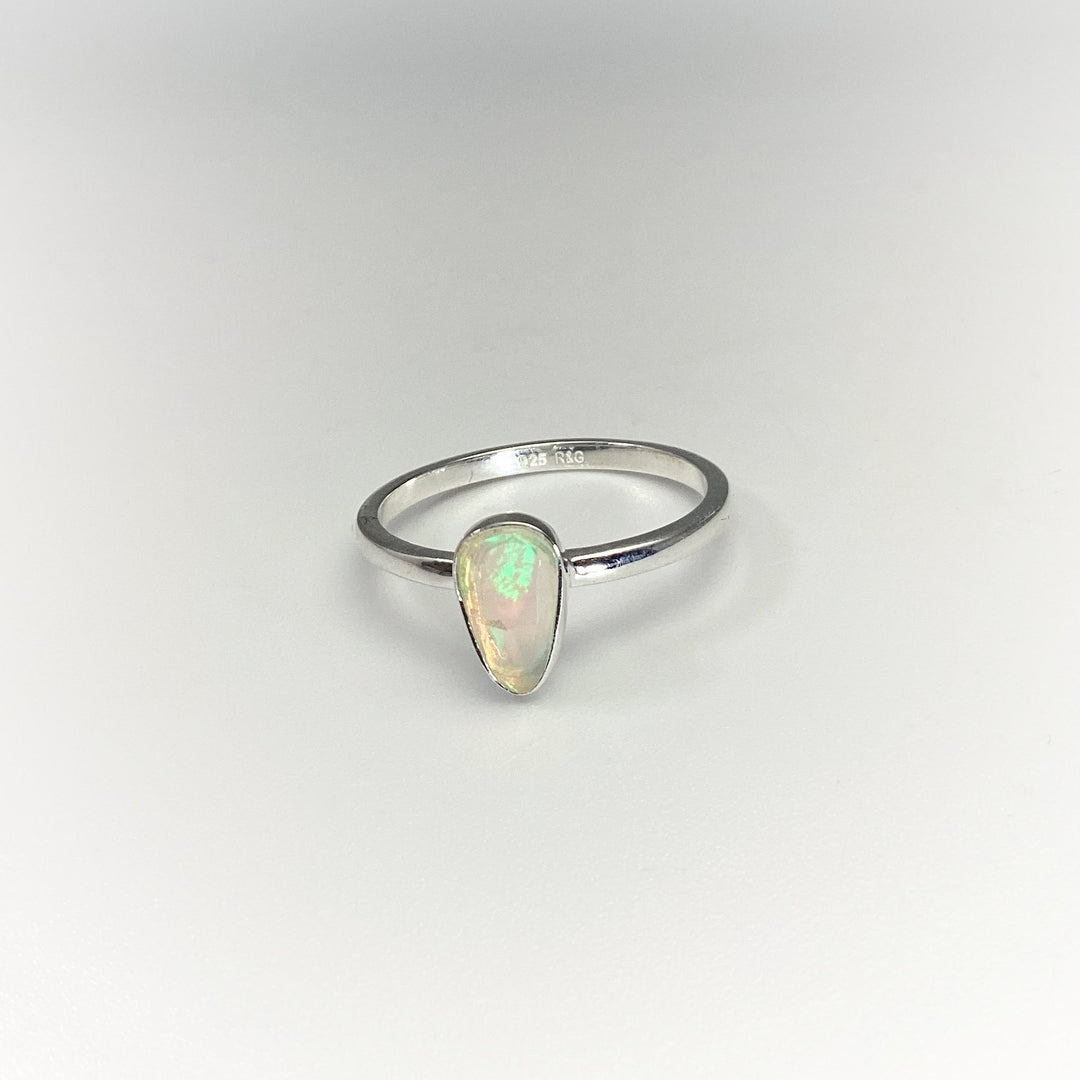 Faceted Ethiopian Fire Opal Ring - Rocks and Gems Canada