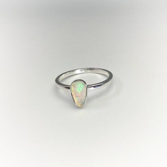 Faceted Ethiopian Fire Opal Ring - Rocks and Gems Canada