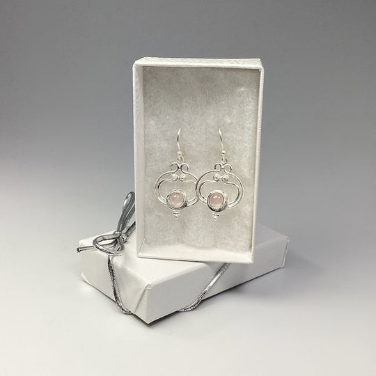 Rose Quartz Dangle Earrings - Rocks and Gems Canada